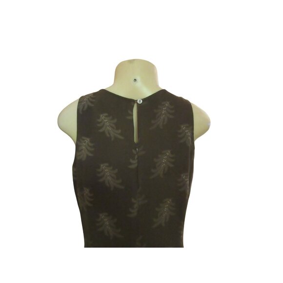 Vintage Y2K Ballinger Gold Brown Sleeveless Silk Midi Dress Size M - Picture 5 of 6